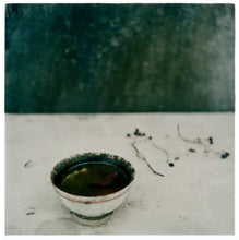 Load image into Gallery viewer, 'Rice Bowl' was captured in the final years of British Hong Kong, in a colonial home on the Peak. This delicate still life artwork, made up equally of neutral tones and a beautiful deep green, is a subtle depiction of Yin and Yang.