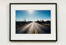 Load image into Gallery viewer, 'Road to Gunsight' photographed on Highway 86, Arizona in 2001 is part of Richard Heeps' 'Dream in Colour' series. This classic American open road imagery appears throughout his work. 