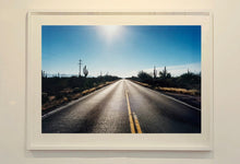 Load image into Gallery viewer, 'Road to Gunsight' photographed on Highway 86, Arizona in 2001 is part of Richard Heeps' 'Dream in Colour' series. This classic American open road imagery appears throughout his work. 