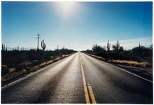 Load image into Gallery viewer, 'Road to Gunsight' photographed on Highway 86, Arizona in 2001 is part of Richard Heeps' 'Dream in Colour' series. This classic American open road imagery appears throughout his work. 