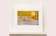 Load image into Gallery viewer, 'Room' photographed by Richard Heeps at the mid-century Ballantines Move Colony in Palm Springs, California, shows a bright and bold yellow bedroom. This interior artwork is part of his 'Dream in Colour' series. 
