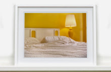 Load image into Gallery viewer, 'Room' photographed by Richard Heeps at the mid-century Ballantines Move Colony in Palm Springs, California, shows a bright and bold yellow bedroom. This interior artwork is part of his 'Dream in Colour' series. 