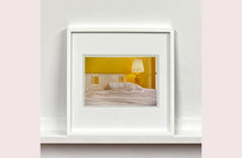 Load image into Gallery viewer, 'Room' photographed by Richard Heeps at the mid-century Ballantines Move Colony in Palm Springs, California, shows a bright and bold yellow bedroom. This interior artwork is part of his 'Dream in Colour' series. 