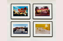 Load image into Gallery viewer, 'Room' photographed by Richard Heeps at the mid-century Ballantines Move Colony in Palm Springs, California, shows a bright and bold yellow bedroom. This interior artwork is part of his 'Dream in Colour' series. 