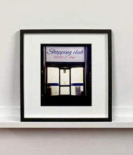 Load image into Gallery viewer, Shopping Club shows typography on a frosted glass window in Milan, Italy. 