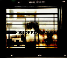 Load image into Gallery viewer, Shopping Club Window, part of 'A Short History of Milan' which began in November 2018 for a special project featuring at the Affordable Art Fair Milan 2019 and the series is ongoing. There is a reoccurring linear, structural theme throughout the series, capturing the Milanese use of materials in design such as glass, metal, wood and stone.