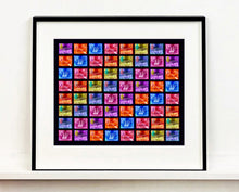 Load image into Gallery viewer, Singapore Stamp Collection 'Singapore Ship Sequence (8x8)'. These historic postage stamps that make up the Heidler &amp; Heeps Stamp Collection, Singapore Series 'Postcards from Afar' have been given a twenty-first century pop art lease of life. The fine detailed tapestry of the original small postage stamp has been brought to life, made unique by the franking stamp and Heidler &amp; Heeps specialist darkroom process.