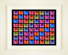 Load image into Gallery viewer, Singapore Stamp Collection 'Singapore Ship Sequence (8x8)'. These historic postage stamps that make up the Heidler &amp; Heeps Stamp Collection, Singapore Series 'Postcards from Afar' have been given a twenty-first century pop art lease of life. The fine detailed tapestry of the original small postage stamp has been brought to life, made unique by the franking stamp and Heidler &amp; Heeps specialist darkroom process.