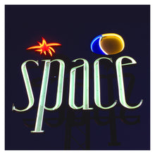 Load image into Gallery viewer, The neon sign of the iconic Ibiza superclub Space, photographed during its final year of existence. 