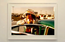 Load image into Gallery viewer, 'Sun Kissed Wendy', from Richard Heeps' 'Man's Ruin' Series. This artwork is part of a sequence capturing Wendy at the Rockabilly Weekender, Viva Las Vegas. This cinematic portrait of Wendy captures her kissed by the sunset.