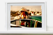 Load image into Gallery viewer, 'Sun Kissed Wendy', from Richard Heeps' 'Man's Ruin' Series. This artwork is part of a sequence capturing Wendy at the Rockabilly Weekender, Viva Las Vegas. This cinematic portrait of Wendy captures her kissed by the sunset.