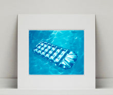 Load image into Gallery viewer, This cooling Palm Springs, California artwork is the perfect way to bring summer vibes into your home all year round. The glistening pool water is idyllic and inviting. 