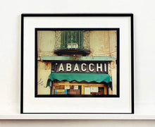 Load image into Gallery viewer, The traditional Italian Tobacconist, featuring the typography of a vintage sign. From Richard Heeps’ series 'A Short History of Milan’.