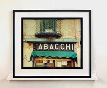 Load image into Gallery viewer, The traditional Italian Tobacconist, featuring the typography of a vintage sign. From Richard Heeps’ series 'A Short History of Milan’.