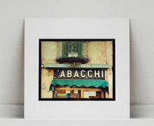 Load image into Gallery viewer, The traditional Italian Tobacconist, featuring the typography of a vintage sign. From Richard Heeps’ series 'A Short History of Milan’.