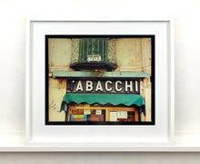 Load image into Gallery viewer, The traditional Italian Tobacconist, featuring the typography of a vintage sign. From Richard Heeps’ series 'A Short History of Milan’.