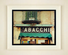 Load image into Gallery viewer, The traditional Italian Tobacconist, featuring the typography of a vintage sign. From Richard Heeps’ series 'A Short History of Milan’.