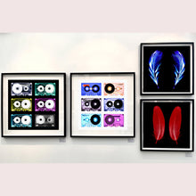 Load image into Gallery viewer, 'Tape Collection'. The Heidler &amp; Heeps collaborations are creative representations of Natasha Heidler and Richard Heeps’ personal past, and their personalities. Tapes are significant in both their lives and the work here is made from their own collections. Their unique process makes these artworks not inanimate objects, rather they have depth, texture, grit, and they even appear to move.