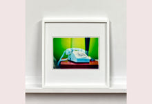 Load image into Gallery viewer, 'Telephone III, Ballantines Movie Colony' is part of Richard Heeps' 'Dream in Colour' series. This cool Palm Springs interior artwork features a vintage telephone on a nightstand, combining gorgeous colours with a nostalgic mid-century feel.