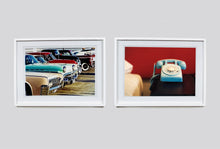 Load image into Gallery viewer, Part of Richard Heeps 'Dream in Colour' Series, this cool Palm Springs interiors picture featuring a vintage telephone on a nightstand combines gorgeous colours and dreamy nostalgic mid-century vibes.