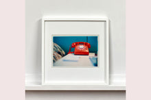 Load image into Gallery viewer, 'Telephone VI, Ballantines Movie Colony' is part of Richard Heeps' 'Dream in Colour' series. This cool Palm Springs interior artwork features a vintage telephone on a nightstand, combining gorgeous colours with a nostalgic mid-century feel.