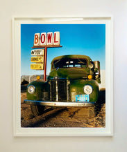Load image into Gallery viewer, The classic American Truck in combination with the classic American Lifestyle with the cool Bowl Sign. The colours and subject create perfect Americana Pop Art Photography. 