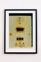 Load image into Gallery viewer, 'This Sale' features a vintage petrol pump, something that Richard likes to collect, captured in a Fenland village in the rural area near Richard's home in Cambridge. This artwork is part of his autobiographical series, 'A View of the Fens from the Car with Wings'.