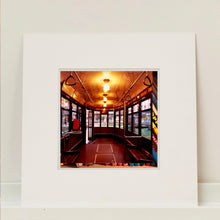 Load image into Gallery viewer, The interior of a vintage Italian tram in Lambrate, Milan. Affordable fine art limited edition photographic prints, handmade in Richard’s Cambridge darkrooms. 