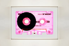 Load image into Gallery viewer, Tape Collection 'Type II Pink'. The Heidler &amp; Heeps collaborations are creative representations of Natasha Heidler and Richard Heeps’ personal past, and their personalities. Tapes are significant in both their lives and the work here is made from their own collections. Their unique process makes these artworks not inanimate objects, rather they have depth, texture, grit, and they even appear to move.