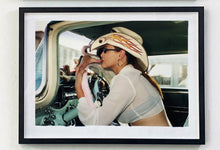 Load image into Gallery viewer, 'Wendy Flamin' Eyeball', from Richard Heeps' 'Man's Ruin' Series. This artwork is part of a sequence capturing Wendy at the Nevada Rockabilly Weekender, Viva Las Vegas. This artwork capture the flaming eyeball detail of her cowboy style hat. 