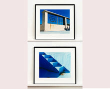 Load image into Gallery viewer, 'Window of the World, Zzyzx Resort Pool', photographed in Soda Dry Lake, California shows window pains and a distressed wall, against a bright blue background of sky. This artwork is part of Richard's 'Dream in Colour' series. 